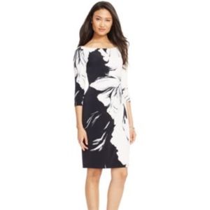 LAUREN Ralph Lauren Black and White Dress Size 4P